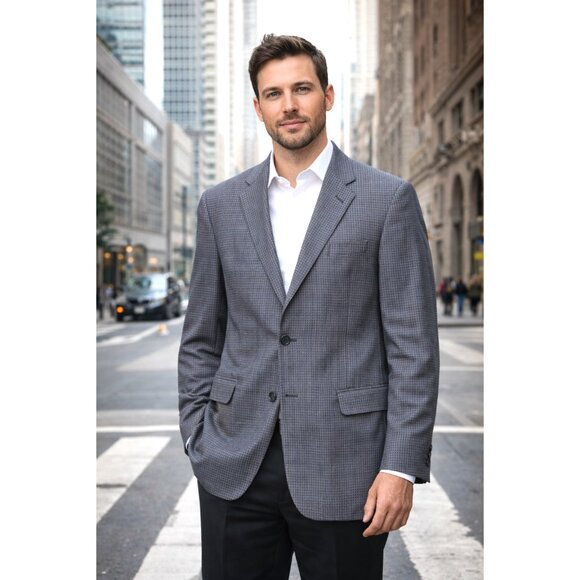 Ermenegildo Zegna Men's Wool Blazer Size 40R Italy single breasted Office Work
